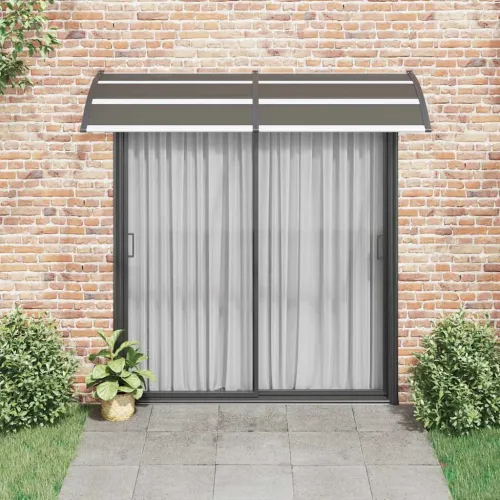 Nadstrešnica za vrata crna 240 x 100 cm PC - Smeđa i crna 240 x 100 cm Cijena