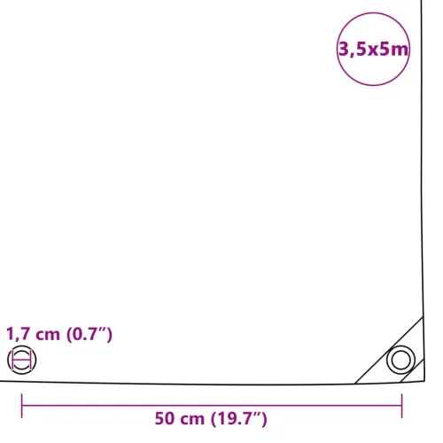 Cerada 650 g/m² 3,5 x 5 m plava - Plava 3.5 x 5 m 1 s ušicama Cijena
