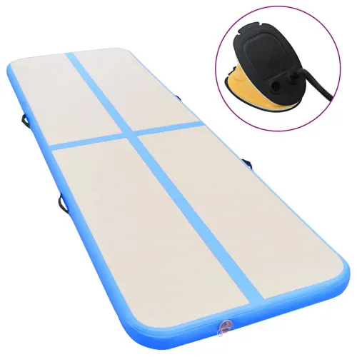 Strunjača na napuhavanje s crpkom 400 x 100 x 10 cm PVC plava - Plava 400 x 100 x 10 cm Cijena