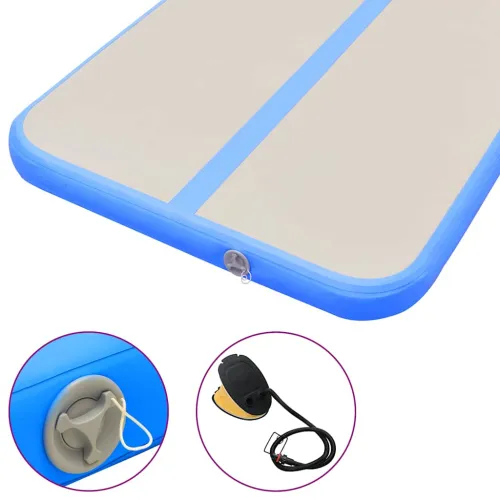 Strunjača na napuhavanje s crpkom 700 x 100 x 10 cm PVC plava - Plava 700 x 100 x 10 cm Cijena