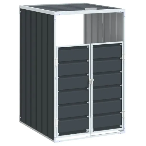 Spremište za jednu kantu za otpad antracit 72x81x115 cm čelično - Antracit 1 1 Cijena
