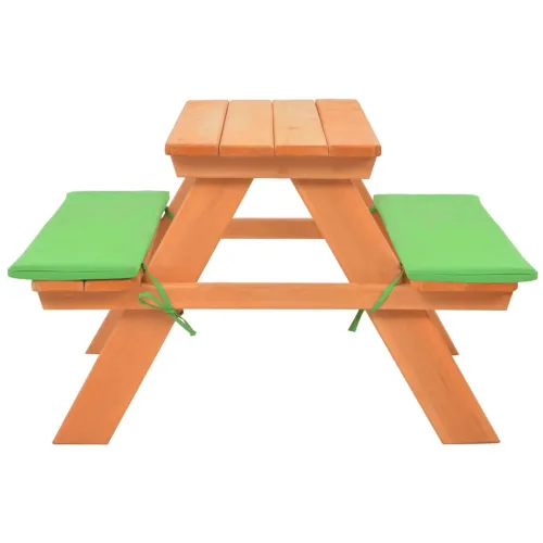Dječji stol za piknik s klupama od masivne jelovine 89x79x50 cm Cijena