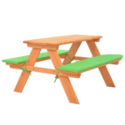 Dječji stol za piknik s klupama od masivne jelovine 89x79x50 cm Cijena