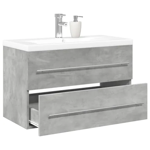 2-dijelni set kupaonskog namještaja siva boja betona drveni - Beton siva 80 x 38.5 x 48 cm bez slavine 1 Cijena