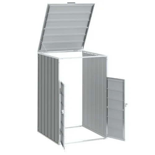 Spremište za jednu kantu za otpad siva 72x81x115 cm čelično - Siva 1 Cijena