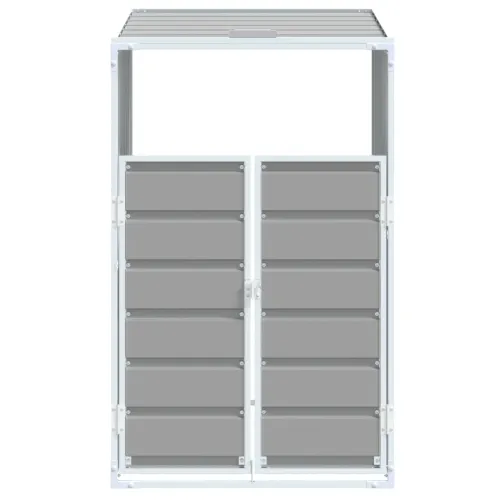 Spremište za jednu kantu za otpad siva 72x81x115 cm čelično - Siva 1 Cijena