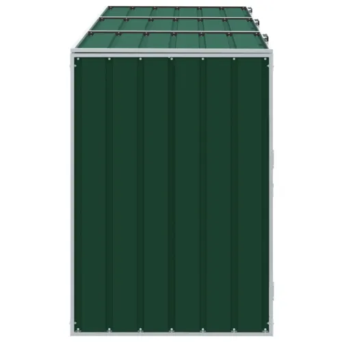 Spremište za 3 kante za otpad zelena 216x81x115 cm čelično - Zelena 3 Cijena