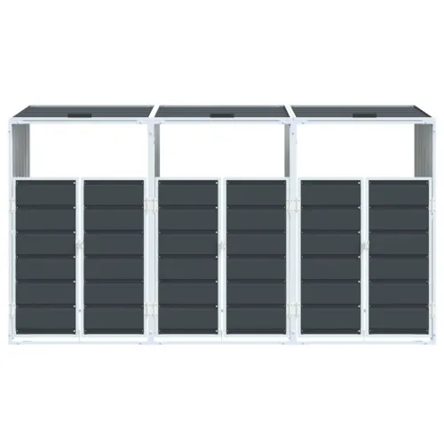 Spremište za 3 kante za otpad antracit 216x81x115 cm čelično - Antracit 3 Cijena