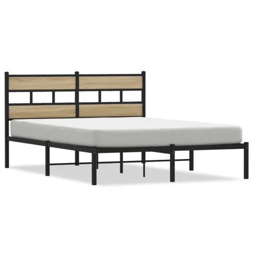 Metalni okvir kreveta bez madraca boja hrasta sonome 160x200 cm - sonoma hrast 160 x 200 cm s uzglavljem Cijena