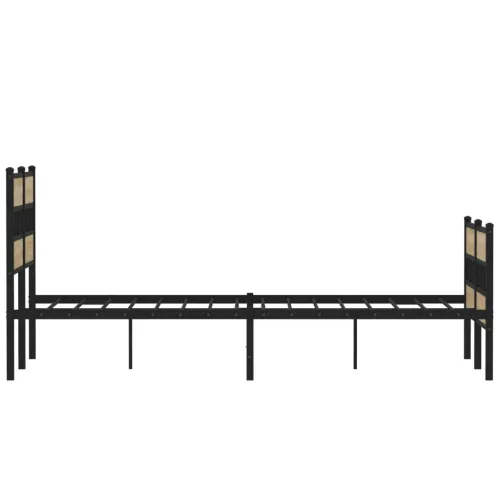 Metalni okvir kreveta bez madraca boja hrasta sonome 120x200 cm - sonoma hrast 120 x 200 cm s uzglavljem i podnožjem Cijena