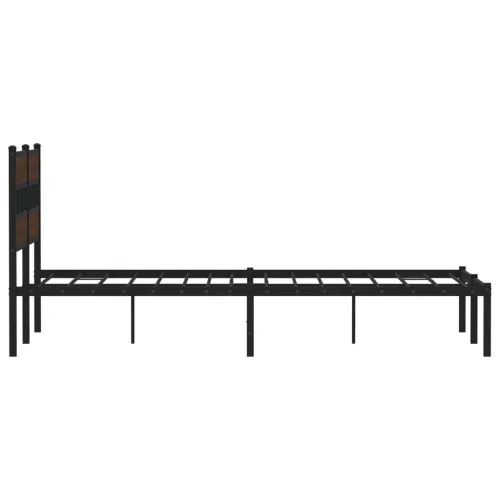 Okvir kreveta bez madraca s uzglavljem boja hrasta 140x190 cm - Smeđi hrast 140 x 190 cm s uzglavljem Cijena