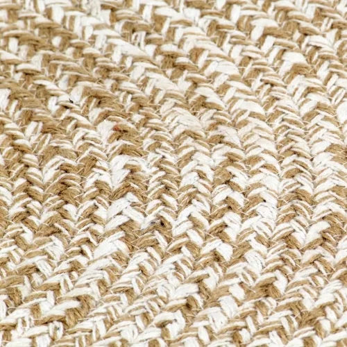 Ručno rađeni tepih od jute bijele i prirodne boje 90 cm - Bijela 90 cm Cijena