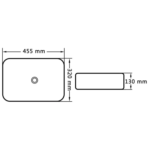 Lavabo - Umivaonik 45,5 x 32 x 13 cm keramički crni - Crna Cijena