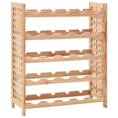 Stalak za vino za 25 boca od masivne orahovine 63 x 25 x 73 cm Cijena
