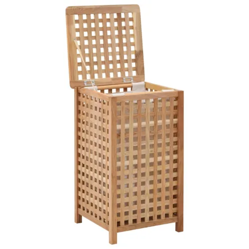 Košara za rublje 39 x 39 x 65 cm od masivnog drva oraha - 39 x 39 x 65 cm Cijena