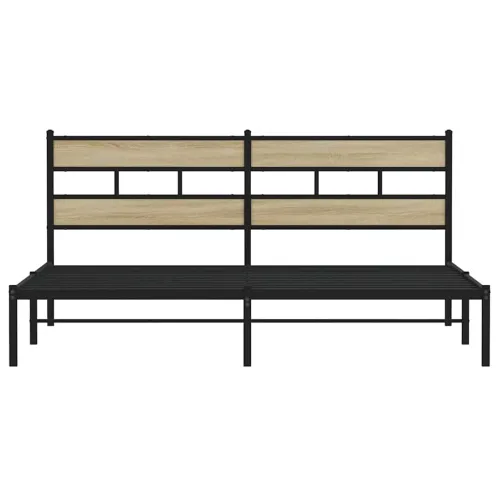 Metalni okvir kreveta bez madraca boja hrasta sonome 180x200 cm - sonoma hrast 180 x 200 cm s uzglavljem Cijena