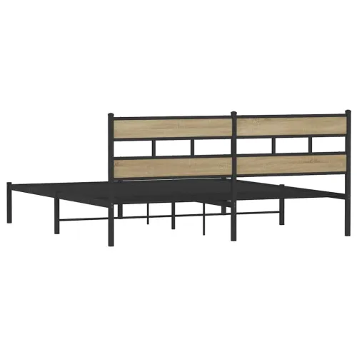 Metalni okvir kreveta bez madraca boja hrasta sonome 180x200 cm - sonoma hrast 180 x 200 cm s uzglavljem Cijena