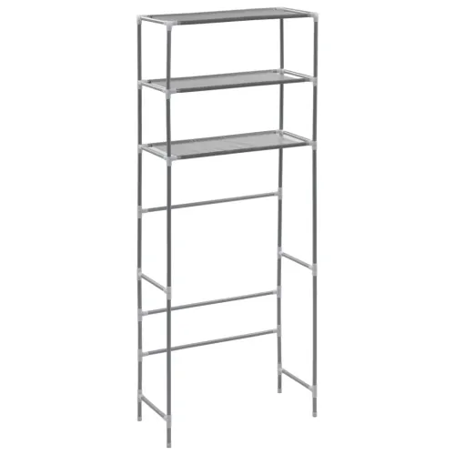 Stalak za pohranu iznad perilice 3 razine srebrni 69x28x169 cm - Srebrno 69 x 28 x 169 cm Cijena
