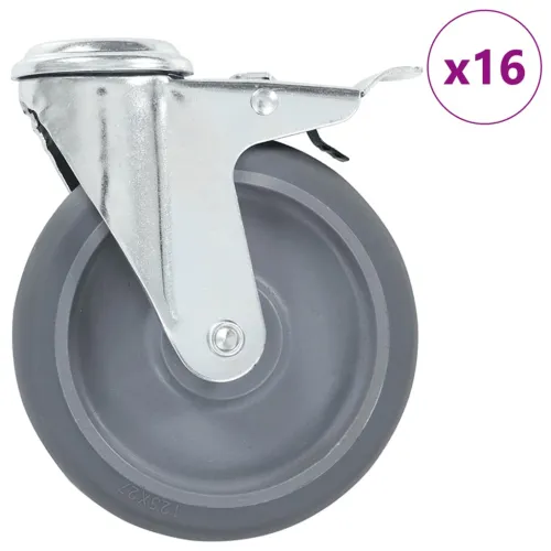 Okretni kotačići s otvorom za vijke 16 kom 125 mm - 16 Cijena