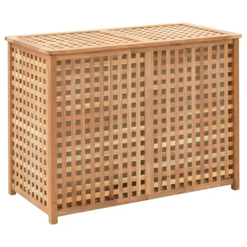 Košara za rublje 87,5 x 46 x 67 cm od masivnog drva oraha - 87.5 x 46 x 67 cm Cijena