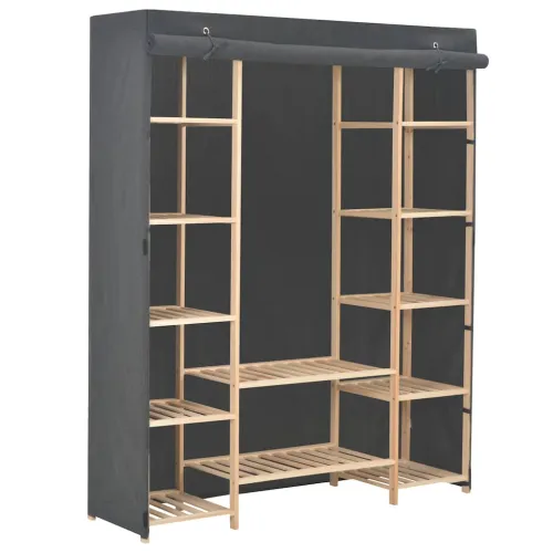 Ormar od tkanine sivi 135 x 40 x 170 cm - Siva 1 1 Siva Cijena
