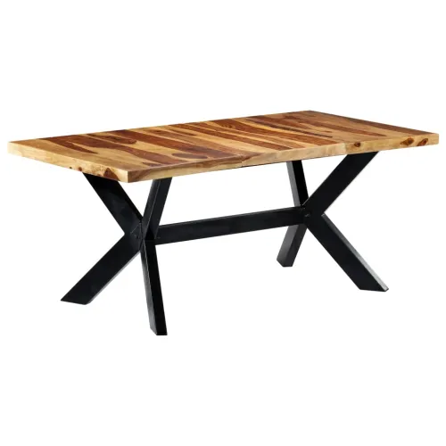 Blagovaonski stol od masivnog drva akacije 180 x 90 x 75 cm - Smeđa 180 x 90 x 75 cm Cijena