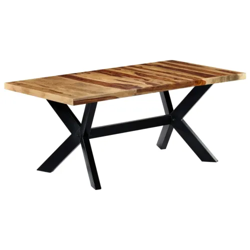 Blagovaonski stol od masivnog drva akacije 180 x 90 x 75 cm - Smeđa 180 x 90 x 75 cm Cijena