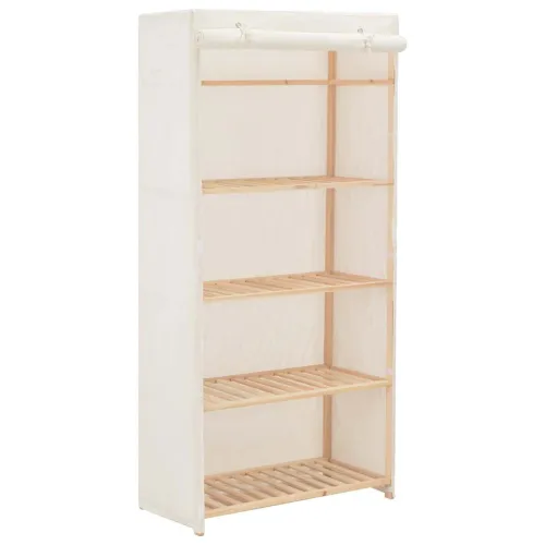 Ormar od tkanine bijeli 79 x 40 x 170 cm  - Bijela 79 x 40 x 170 cm 1 1 Cijena