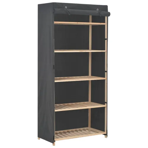 Ormar od tkanine sivi 79 x 40 x 170 cm  - Siva 1 1 Siva Cijena