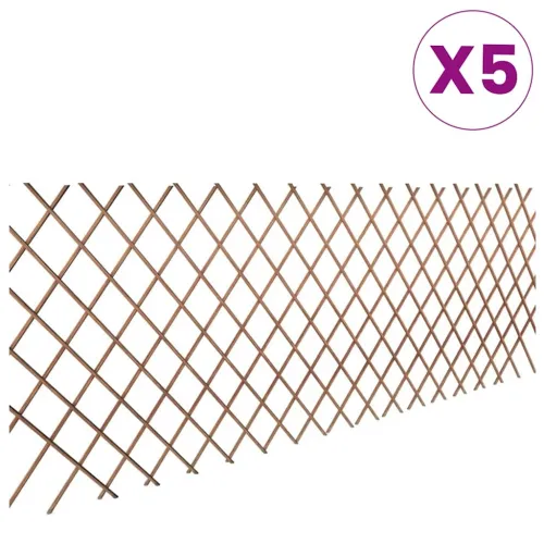 Ograda od vrbe za biljke penjačice 5 kom 180 x 90 cm - 180 x 90 cm 5 Cijena