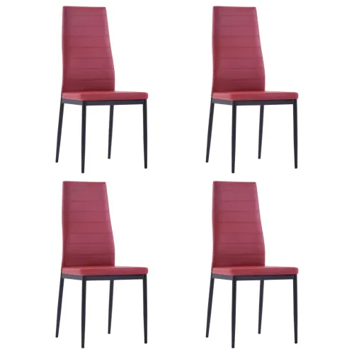 Petodijelni blagovaonski set crvena boja vina - boja crnog vina 4 Cijena