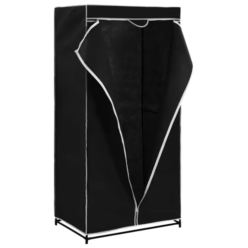 282437 Wardrobe Black 75x50x160 cm - Crna 1 1 Cijena