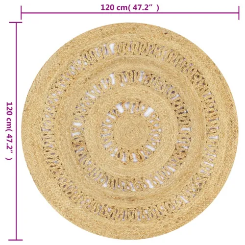 Ručno rađeni pleteni tepih od jute 90 cm - 90 cm Cijena
