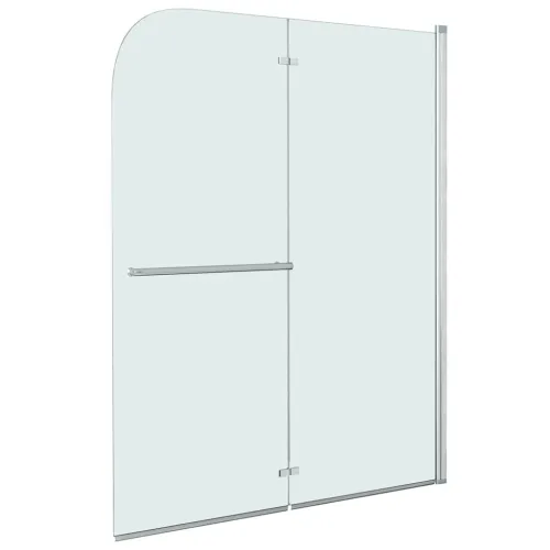 Sklopiva vrata za tuš kabinu s 2 ploče ESG 95 x 140 cm - Srebrno 95 x 140 cm 95 x 140 cm Srebrno Cijena