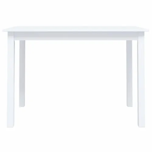 Blagovaonski stol bijeli 114 x 71 x 75 cm od drva kaučukovca - Bijela 1 Bijela Cijena