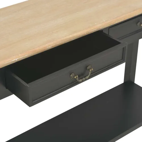 Konzolni stol crni 110 x 35 x 80 cm drveni - Crna Cijena