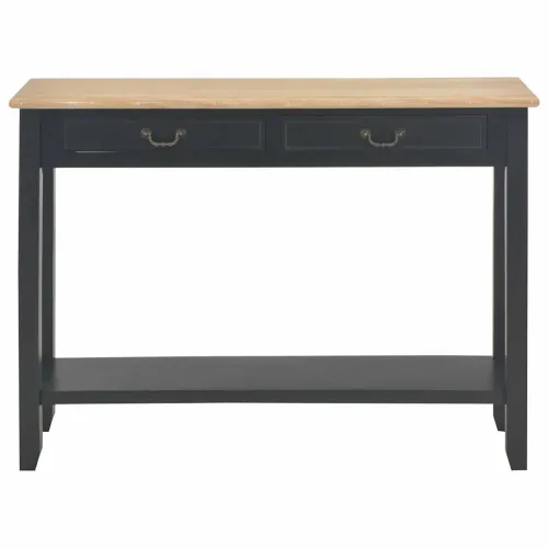 Konzolni stol crni 110 x 35 x 80 cm drveni - Crna Cijena