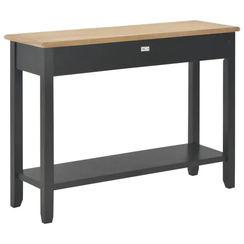 Konzolni stol crni 110 x 35 x 80 cm drveni - Crna Cijena