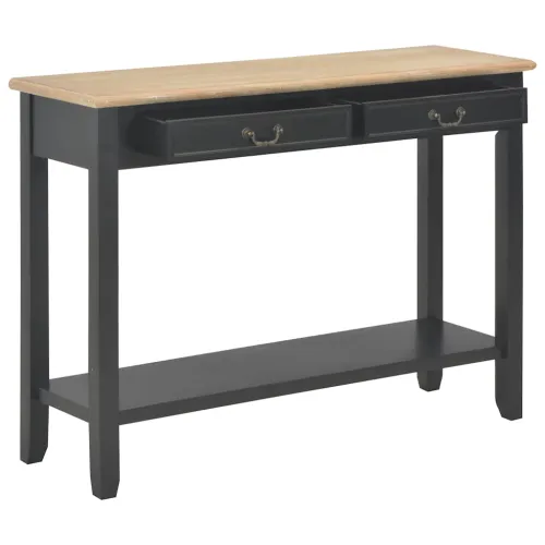 Konzolni stol crni 110 x 35 x 80 cm drveni - Crna Cijena