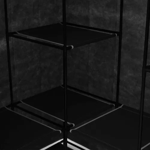 282449 Corner Wardrobe Black 130x87x169 cm - Crna 1 1 Cijena