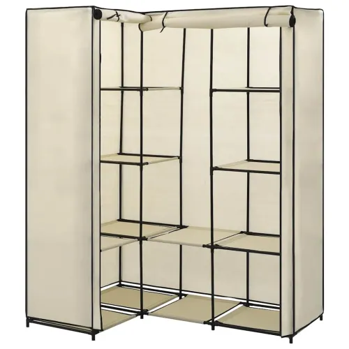 282451 Corner Wardrobe Cream 130x87x169 cm - Krema 1 1 Cijena