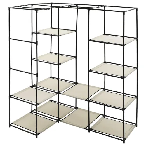 282451 Corner Wardrobe Cream 130x87x169 cm - Krema 1 1 Cijena