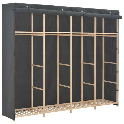 Ormar od tkanine sivi 200 x 40 x 170 cm  - Siva 1 1 Siva Cijena