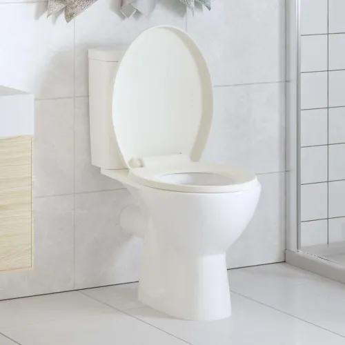 Daska za wc - Toaletna daska s mekim zatvaranjem i brzim otpuštanjem bijela - Bijela 45.5 x 37.5 cm 1 Bijela Cijena