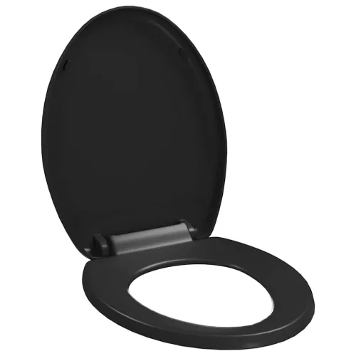 Daska za wc - Toaletna daska s mekim zatvaranjem i brzim otpuštanjem crna - Crna 45.5 x 37.5 cm 1 Crna Cijena