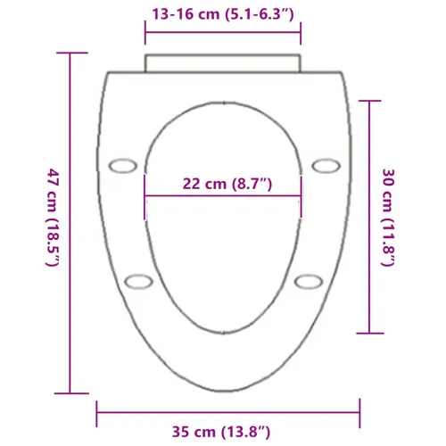 Daska za wc - Toaletna daska s mekim zatvaranjem i brzim otpuštanjem crna - Crna 47 x 35 cm Cijena