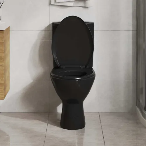 Daska za wc - Toaletna daska s mekim zatvaranjem i brzim otpuštanjem crna - Crna 47 x 35 cm Cijena