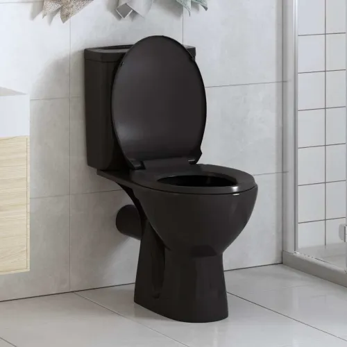 Daska za wc - Toaletna daska s mekim zatvaranjem i brzim otpuštanjem crna - Crna 42.5 x 34 cm 1 Crna Cijena