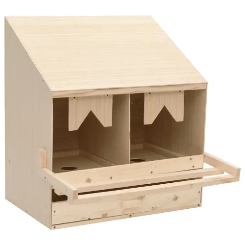 Gnijezdo za kokoši s 2 odjeljka 63x40x65 cm masivna borovina - 63 x 40 x 65 cm 63 x 40 x 65 cm Cijena