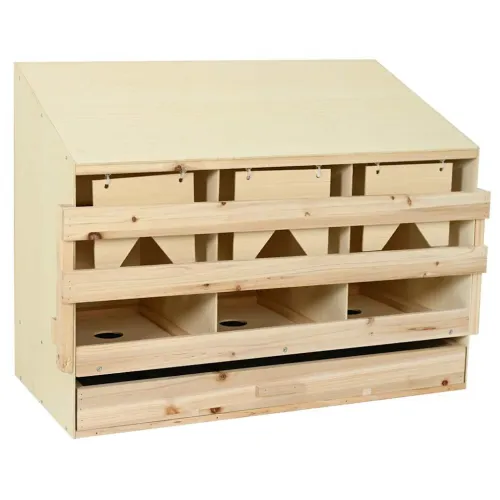 Gnijezdo za kokoši s 3 odjeljka 93x40x65 cm masivna borovina - 93 x 40 x 65 cm 93 x 40 x 65 cm Cijena